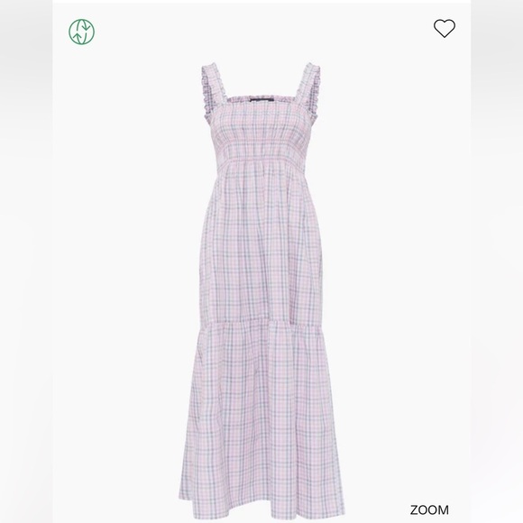 Cottagecore pastel plaid shirred maxi dress - Picture 2 of 12
